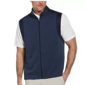 NEW Grand Slam Golf‎ Vest Mens Size Large Blue Quilted Zip Front NWT